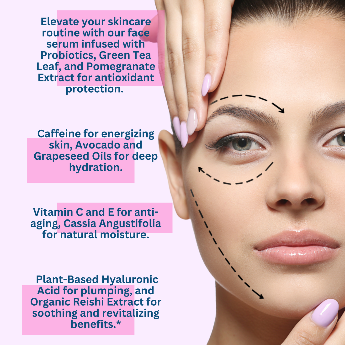 ELYSIAN GAZE REVITALIZE & REJUVENATE PROBIOTIC FACIAL SERUM, Plant-Based, Caffeine, Hyaluronic Acids & Probiotics
