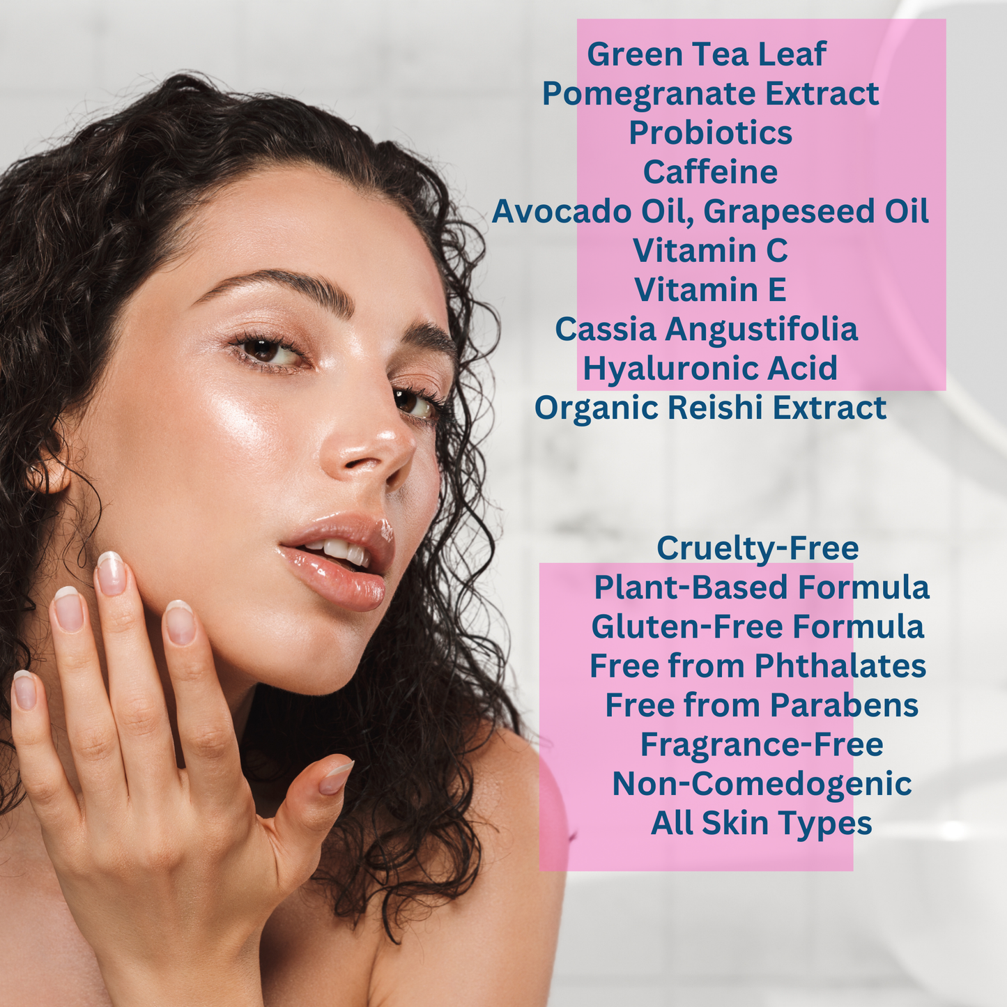 ELYSIAN GAZE REVITALIZE & REJUVENATE PROBIOTIC FACIAL SERUM, Plant-Based, Caffeine, Hyaluronic Acids & Probiotics