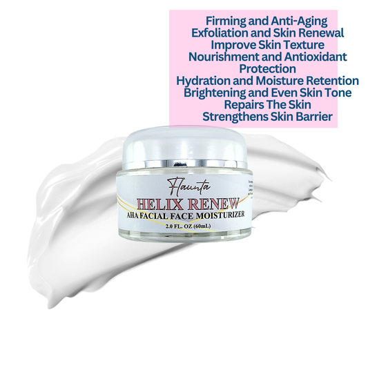 HELIX RENEW AHA FACIAL MOISTURIZER,Peptides,10% Glycolic Acids, Lactic Acid,CoQ10, Squalane, Vit C & E