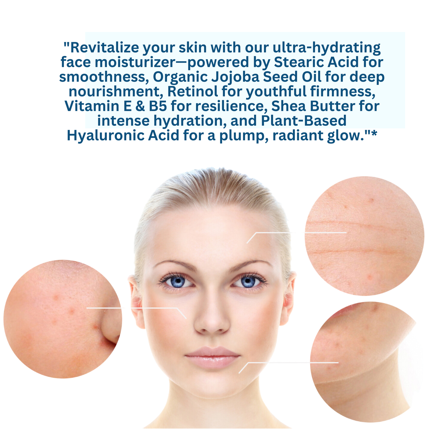 HYDRATHENIA FACIAL MOISTURIZER, With Retinol, Steric & Hyaluronic Acid, Caffeine, Vitamin B5 & E, and Green Tea Leaf Extract